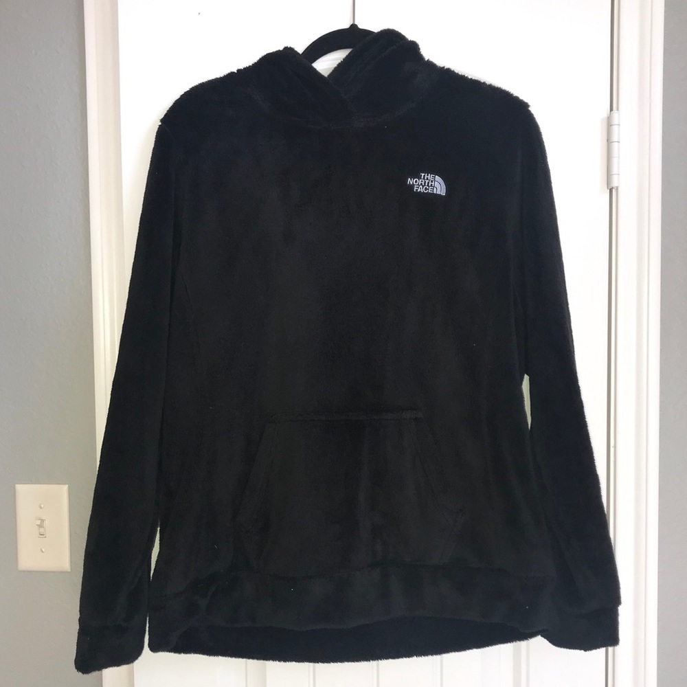 The North Face black furry fleece hoodie